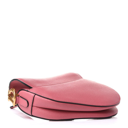 Christian Dior Grained Calfskin Mini Saddle Bag Pink 3 of 10