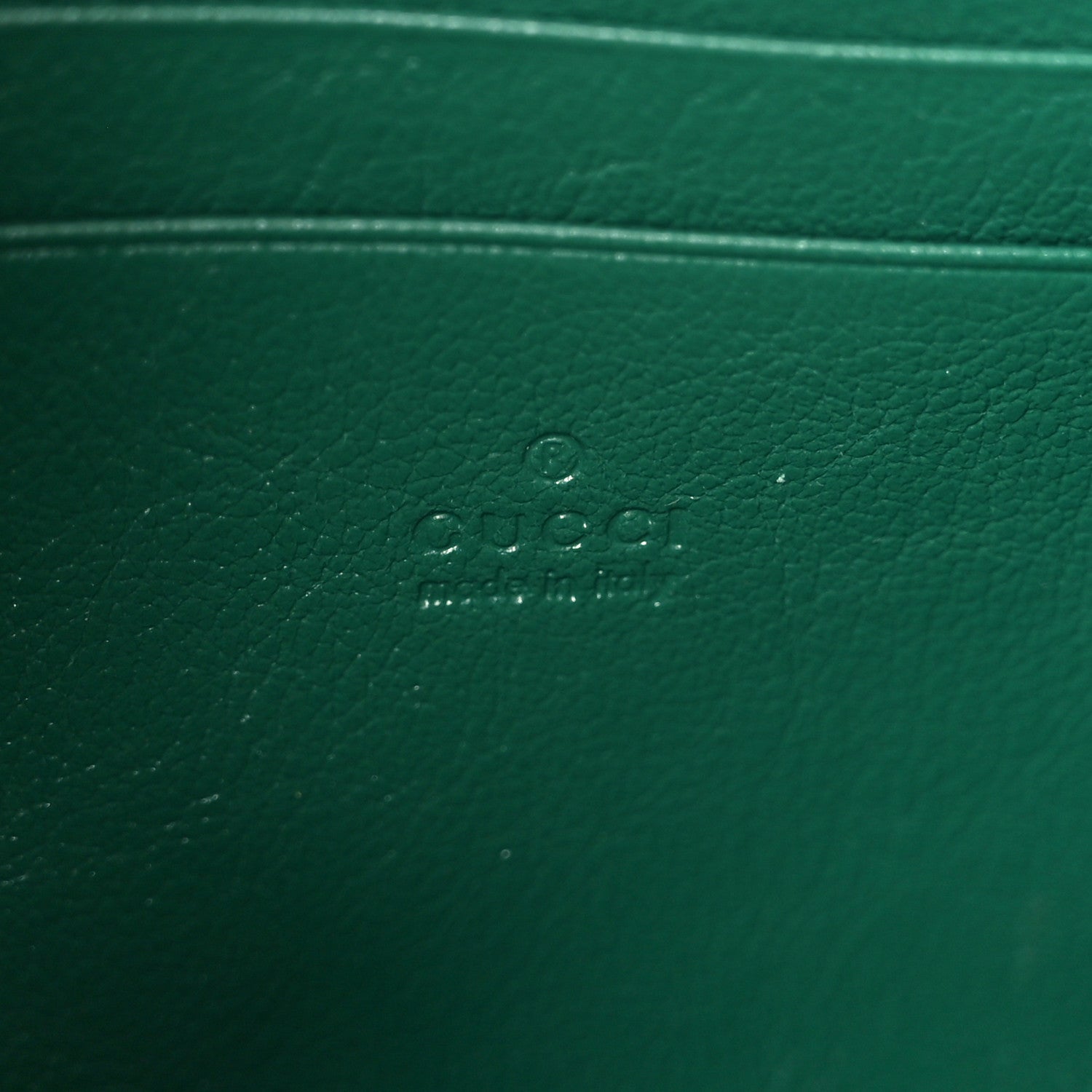 Gucci Azalea Calfskin Enamel Matelasse Diagonal Torchon GG Marmont Chain Wallet New Shamrock Emerald 7 of 11