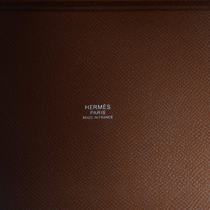 Hermes Epsom Tressage De Cuir Picotin Lock 18 PM Gold Craie Black 6 of 10