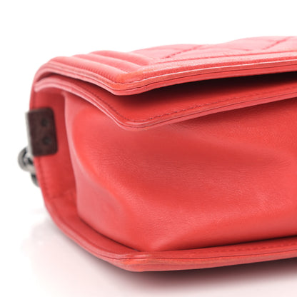 Chanel Calfskin Quilted Double Stitch Medium Boy Flap Red 5 of 16