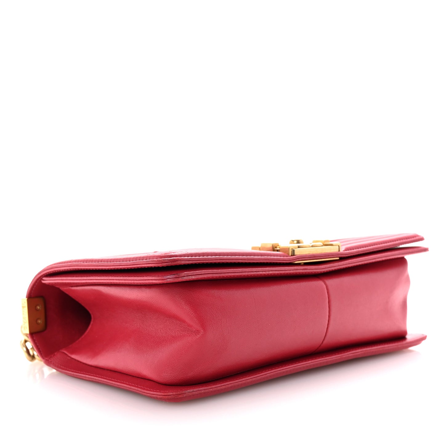 Lambskin Quilted Medium Boy Flap Dark Pink