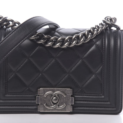 Chanel Calfskin Quilted Small Boy Flap Black 11 of 13