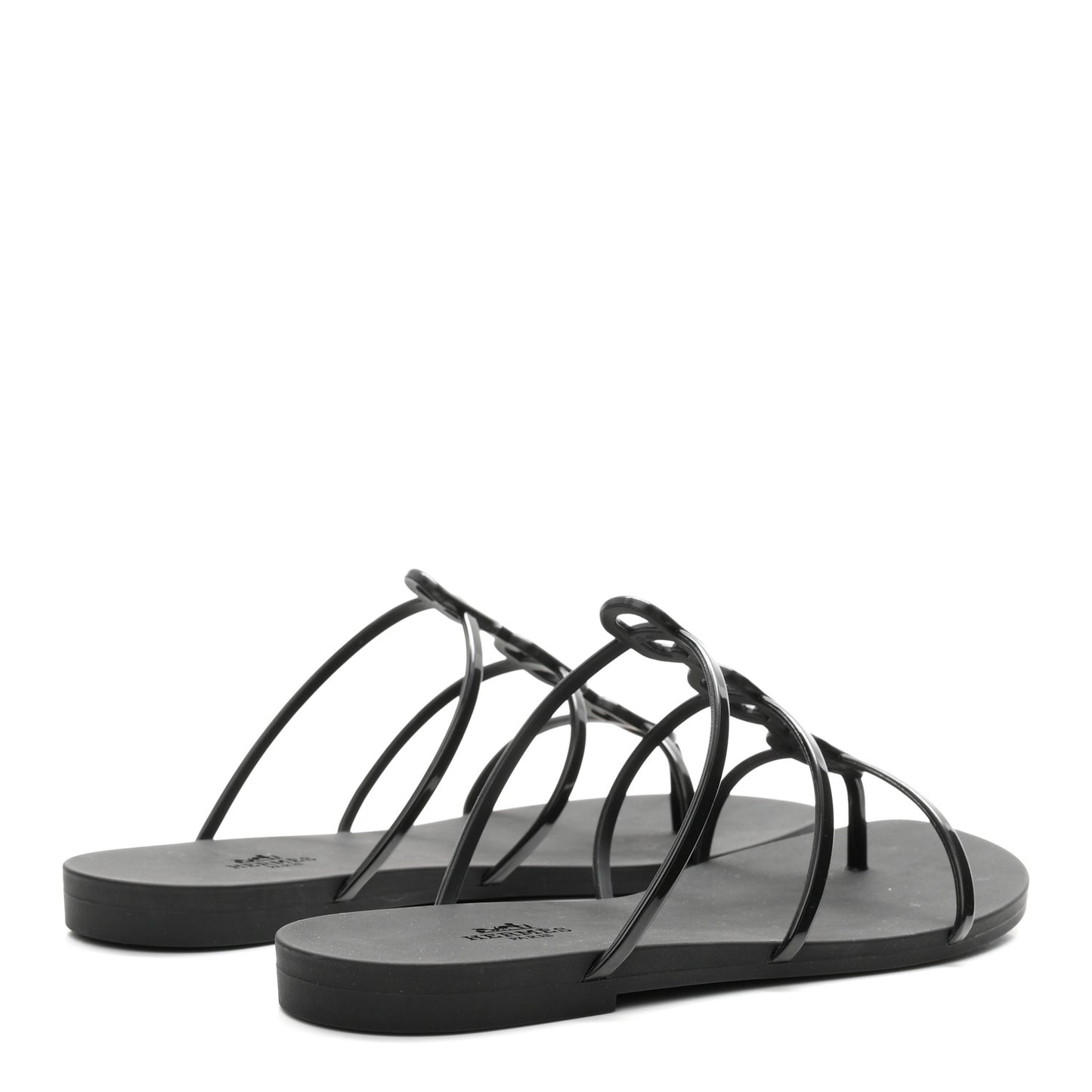 Rubber Womens Mykonos Sandals 38 Black