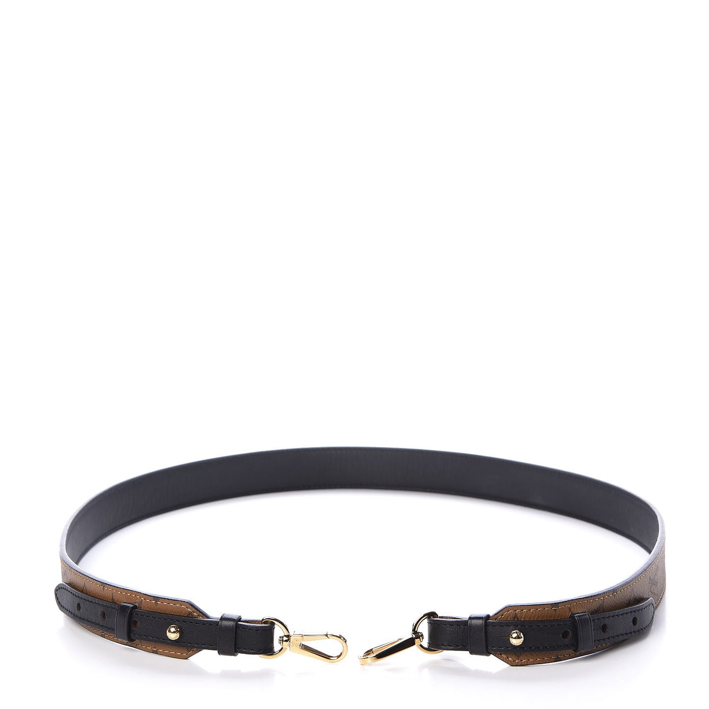 Reverse Monogram Bandouliere Shoulder Strap XL Black