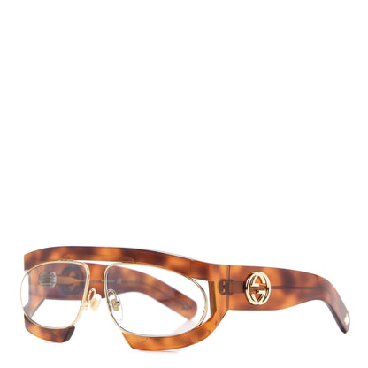 Gucci Oval Sunglasses GG0233S Tortoiseshell Gold 1 of 8