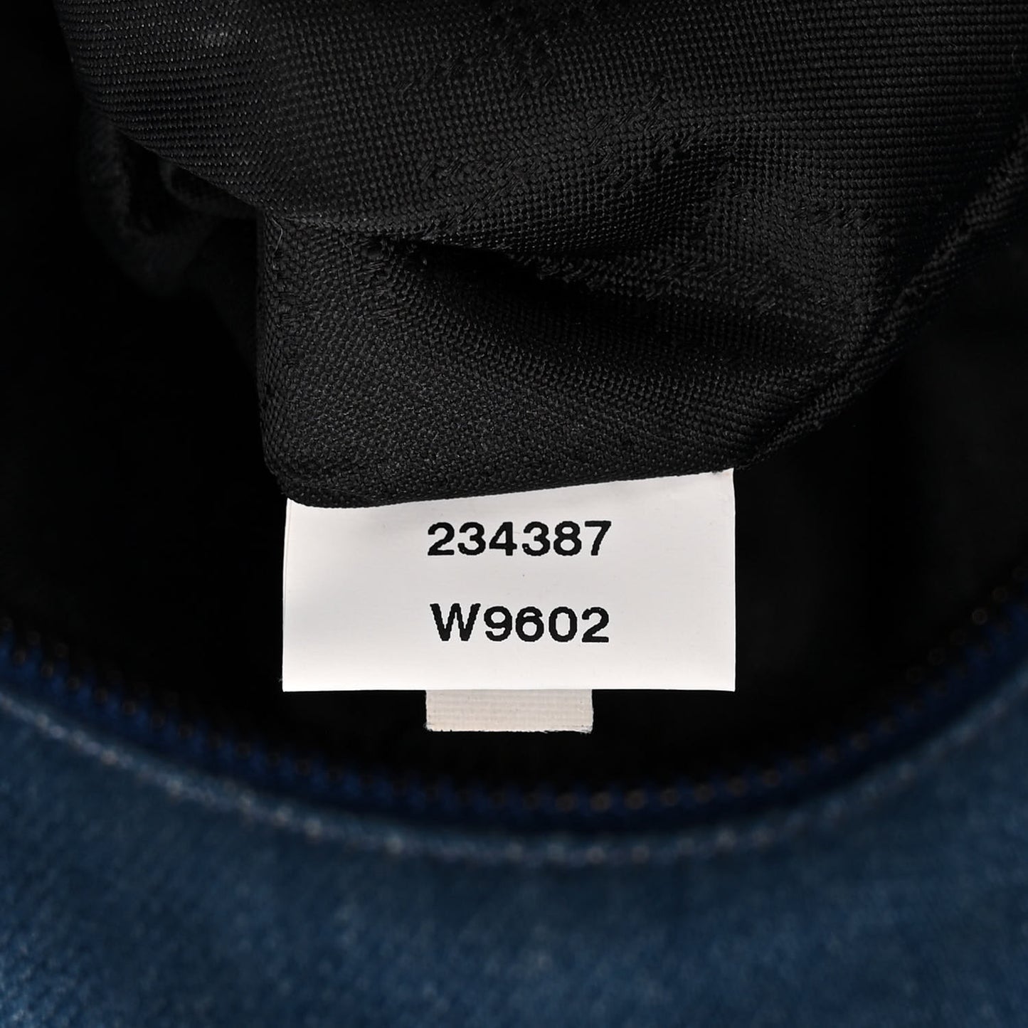 Eco Denim Embroidered Zigarette Falabella Fold Over Tote Blue