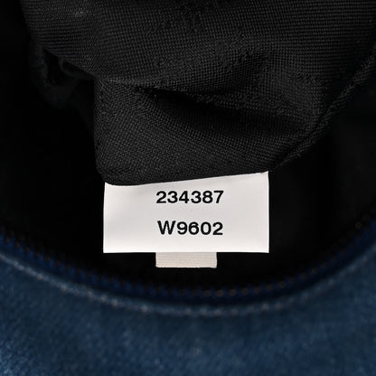 Stella McCartney Eco Denim Embroidered Zigarette Falabella Fold Over Tote Blue 7 of 11