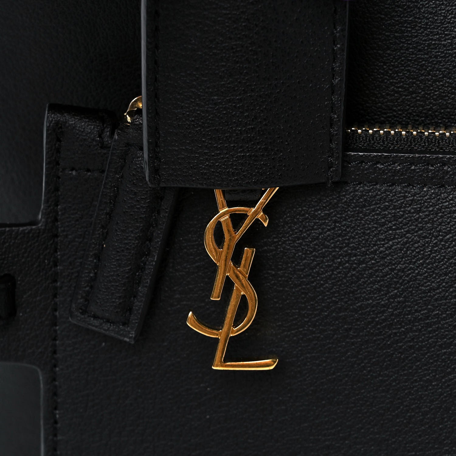Saint Laurent Calfskin Large Shopping Tote Black 7 of 12