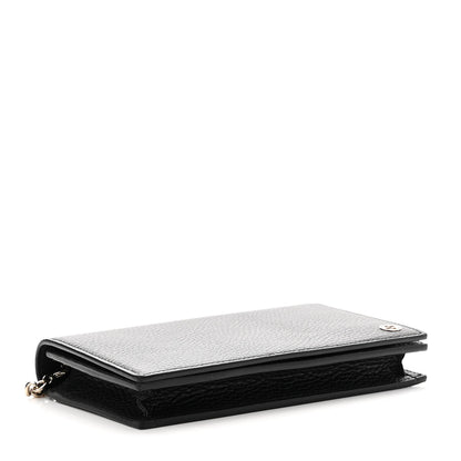 Gucci Dollar Calfskin Medium Betty Chain Wallet Black 4 of 10