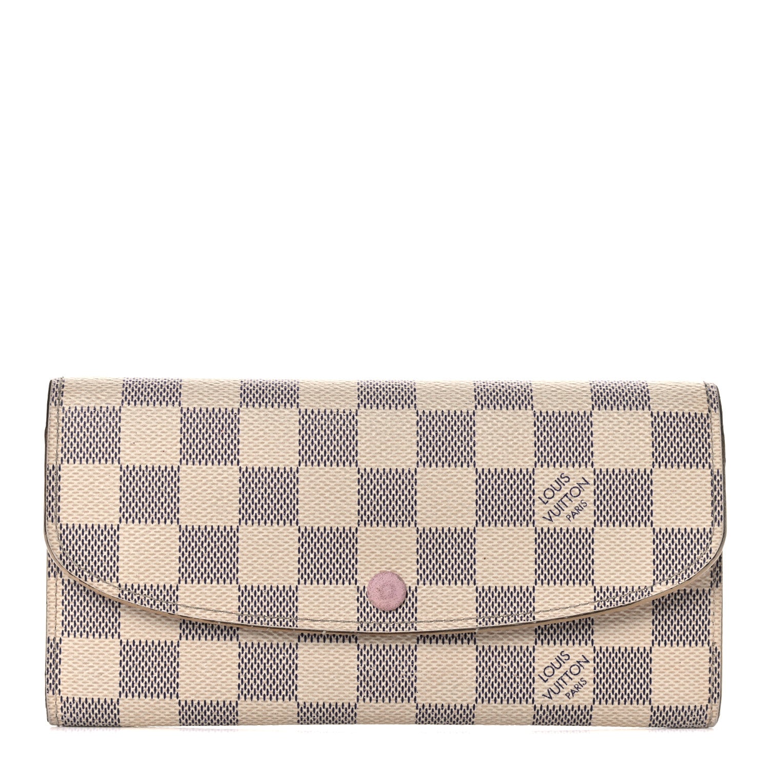 Louis Vuitton Damier Azur Emilie Wallet Rose Ballerine 1 of 20