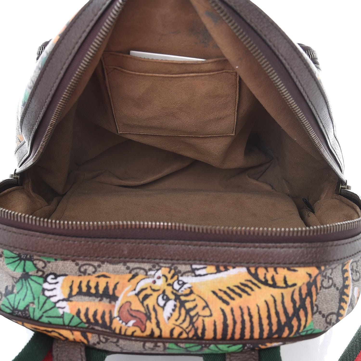 Gucci GG Supreme Monogram Bengal Web Day Backpack Beige Yard 5 of 13