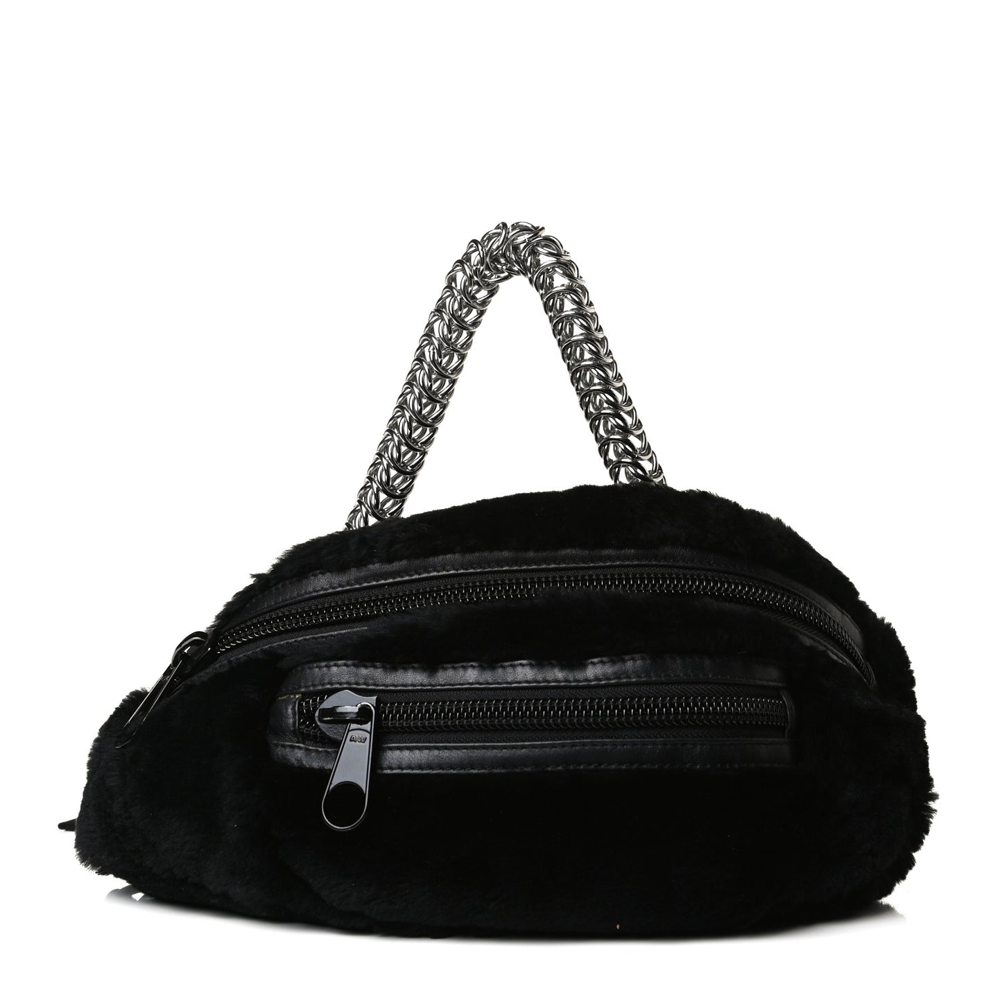 Mink Fur Attica Belt Bag Black