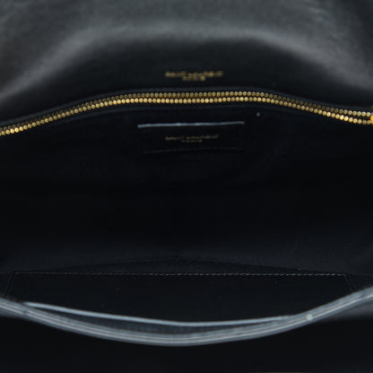 Saint Laurent Lambskin Matelasse Monogram Medium Niki Chain Satchel Black 5 of 12