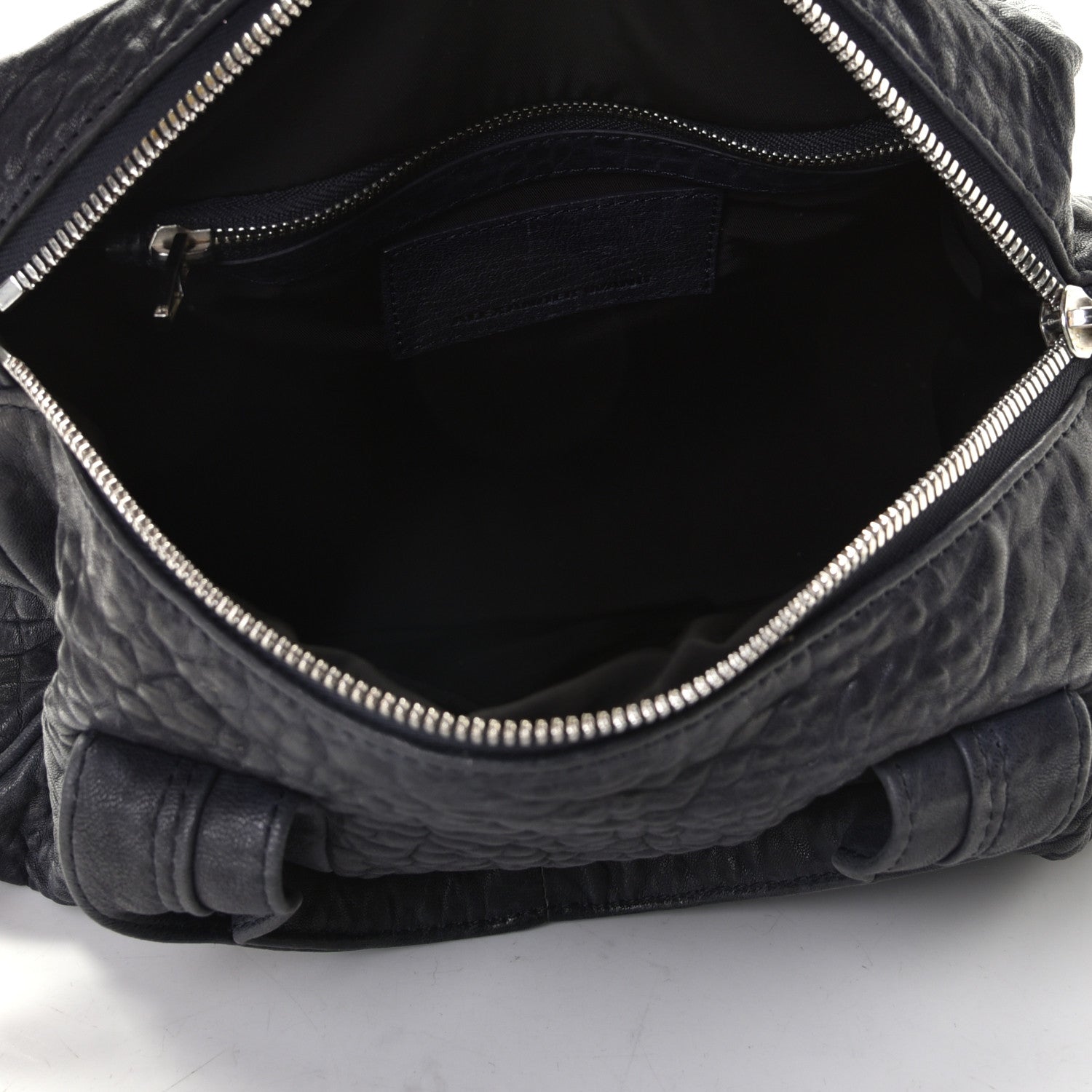 Alexander Wang Pebbled Lambskin Rocco Nickel Hardware Dark Blue 5 of 5