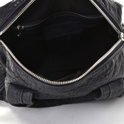 Alexander Wang Pebbled Lambskin Rocco Nickel Hardware Dark Blue 5 of 5