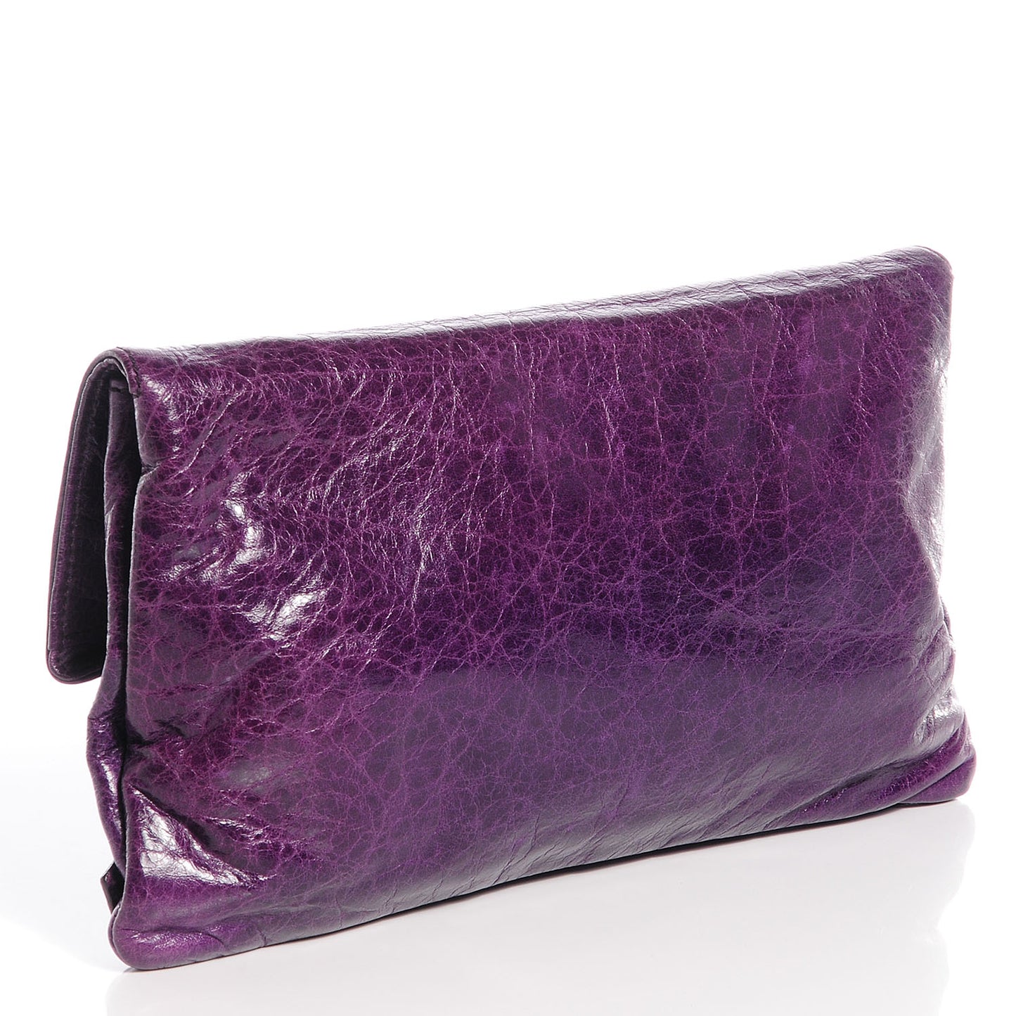 Agneau Giant 21 Silver Hardware Envelope Clutch Raisin