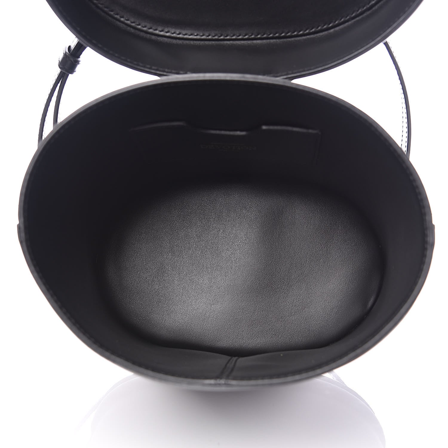 Dolce & Gabbana Smooth Calfskin Devotion Bucket Top Handle Bag Black 5 of 10