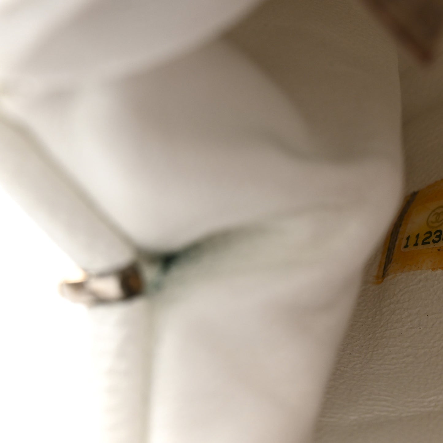 Caviar Quilted Timeless Clutch White