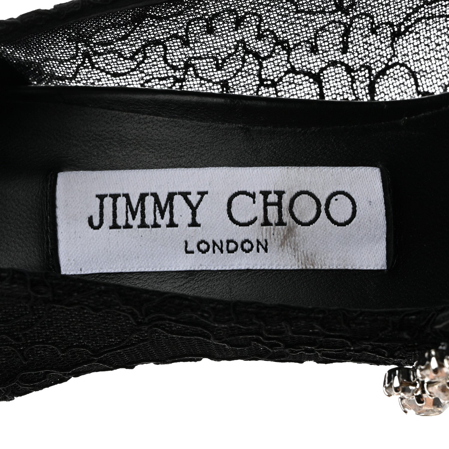 Jimmy Choo Lace Crystal Bing 65 Pumps 37.5 Black 6 of 7