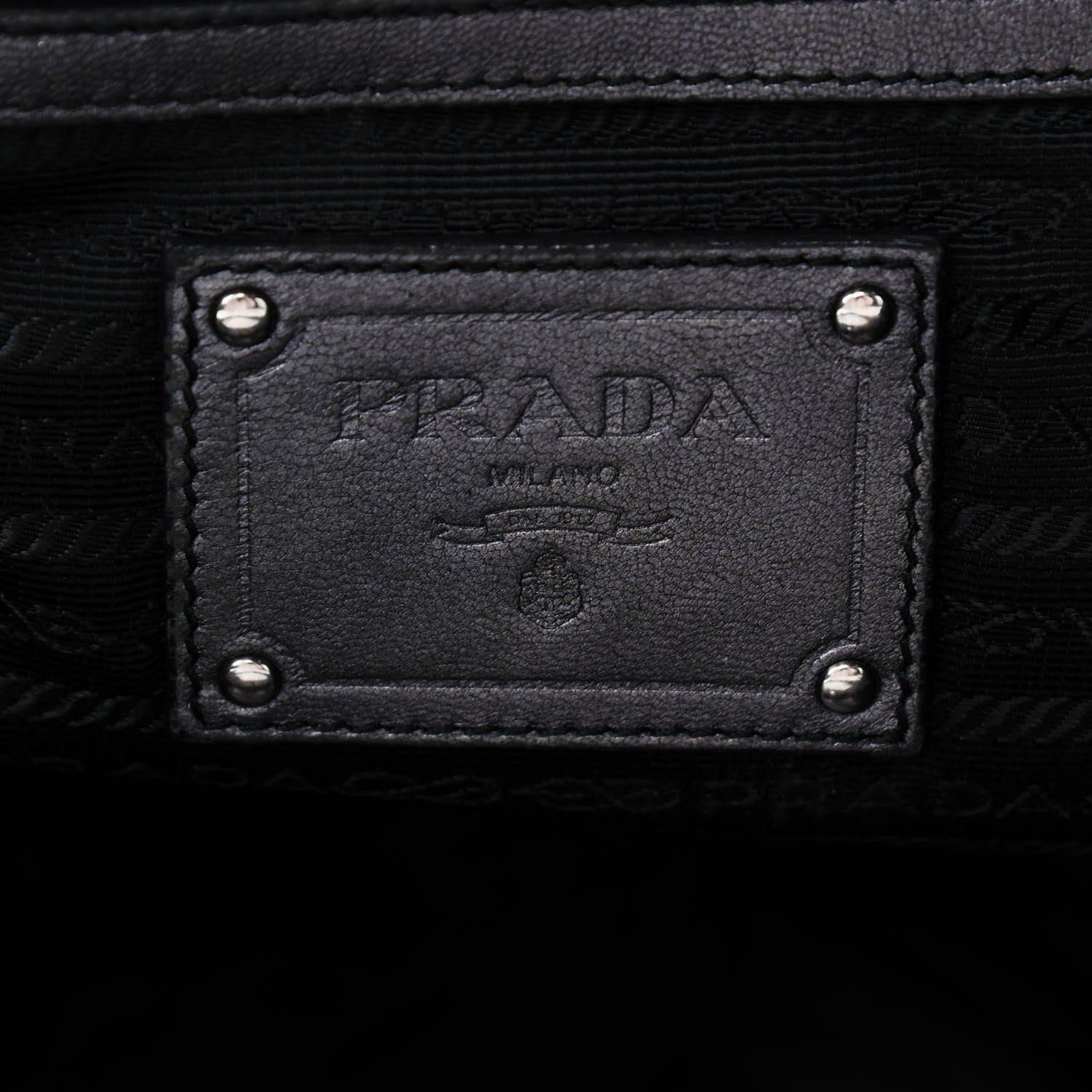 Prada Metallic Nappa Tessuto Mordore Stripes Shoulder Bag Grey 8 of 12