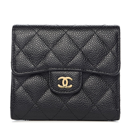 Chanel Caviar Quilted Compact Flap Wallet Black 1 of 7