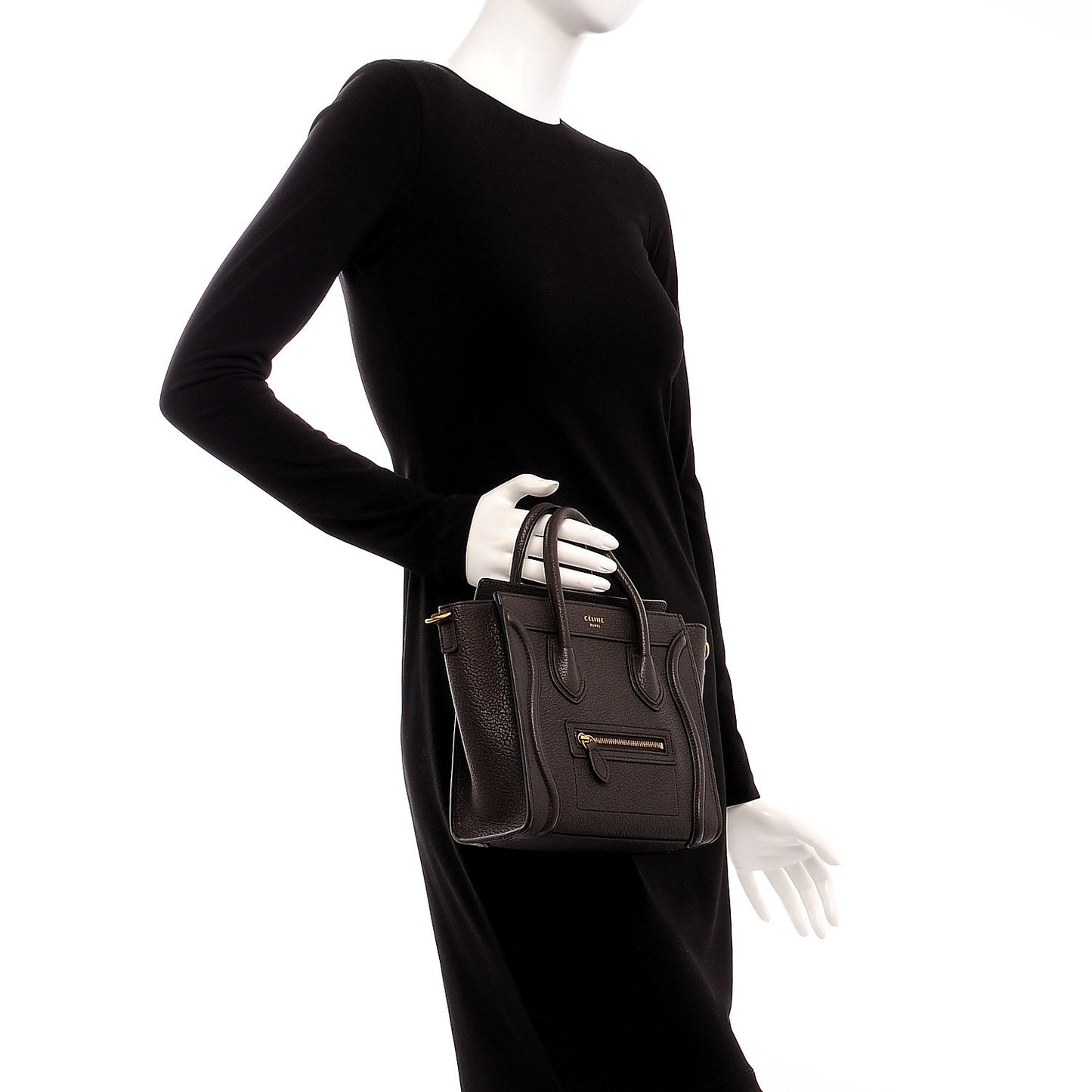 Goatskin Nano Luggage Dark Taupe