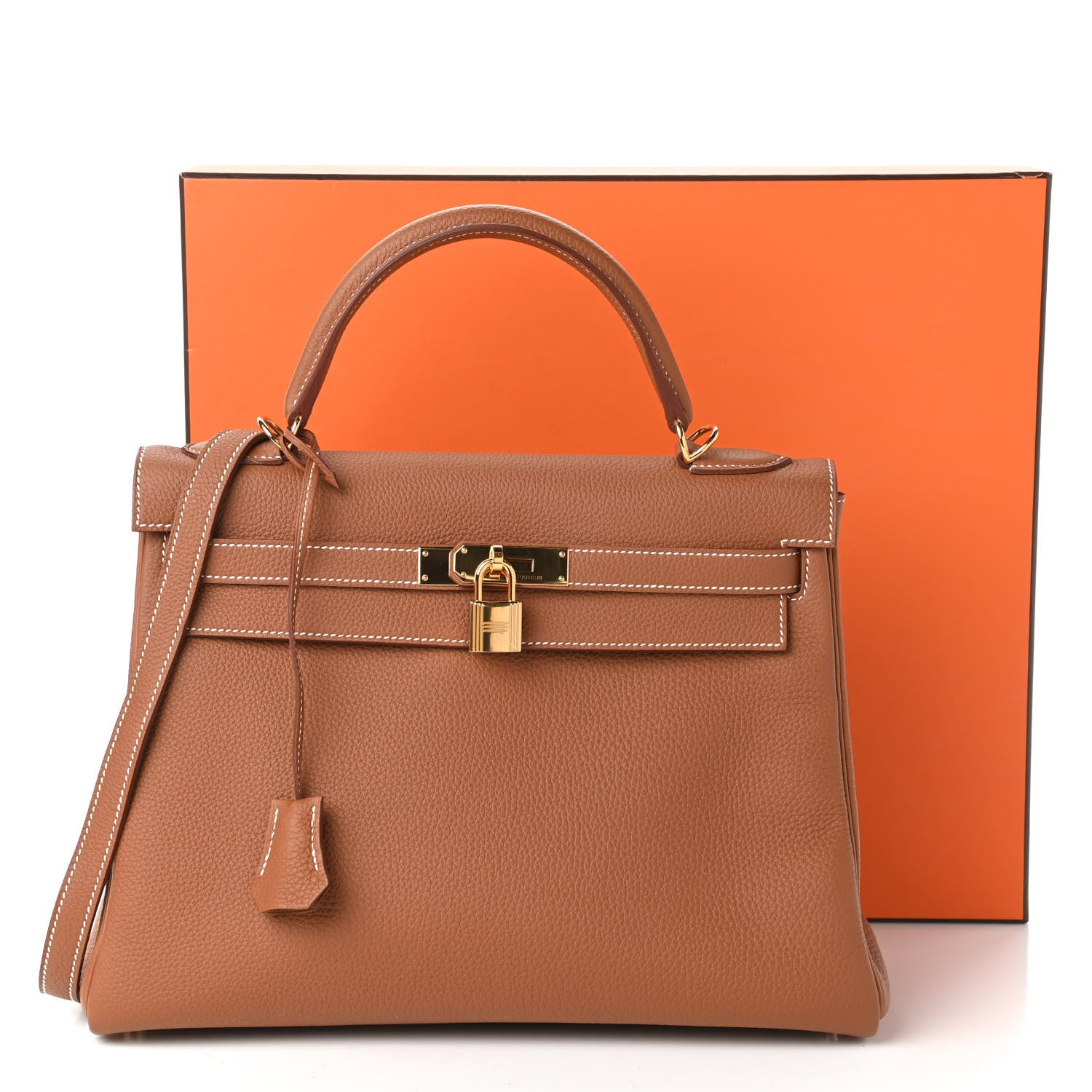 Hermes Togo Kelly Retourne 32 Gold 11 of 13