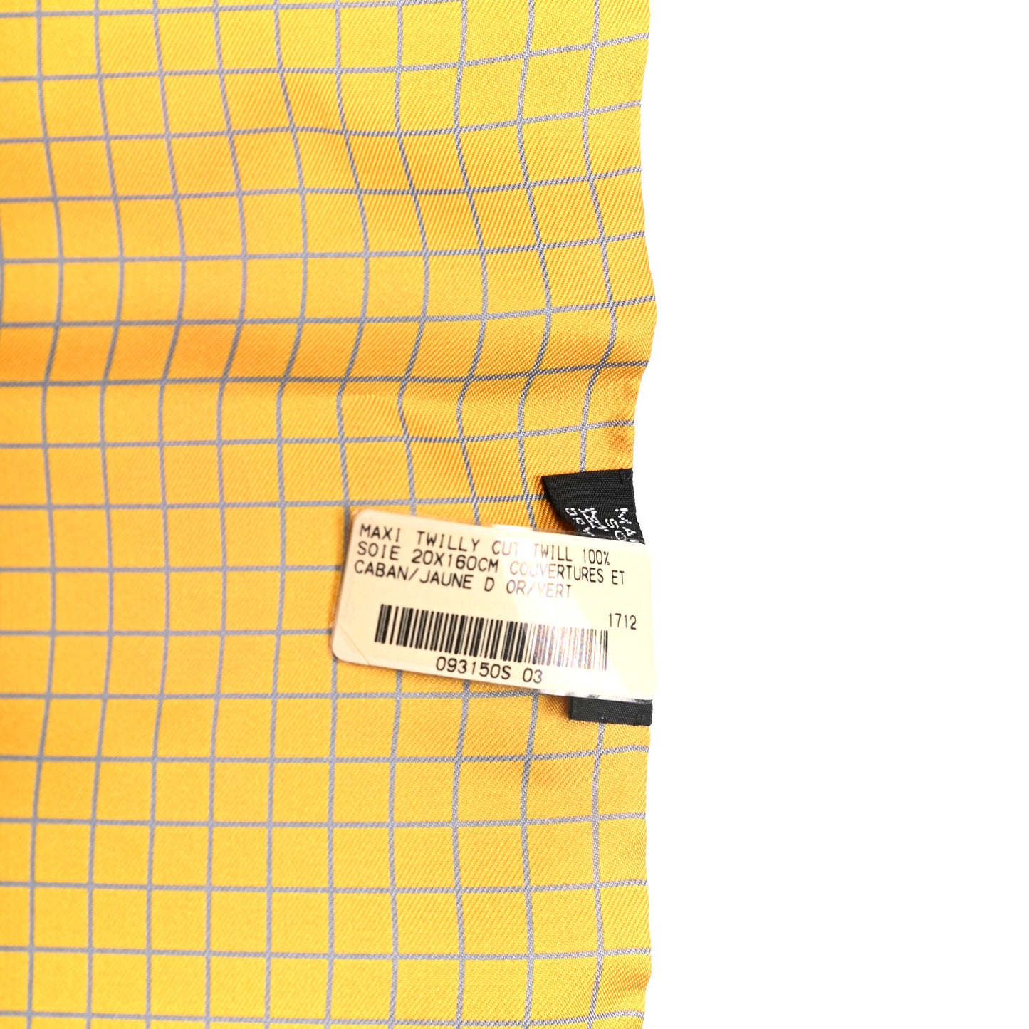Silk Couvertures Et Caban Maxi Twilly Cut Jaune D'Or Vert