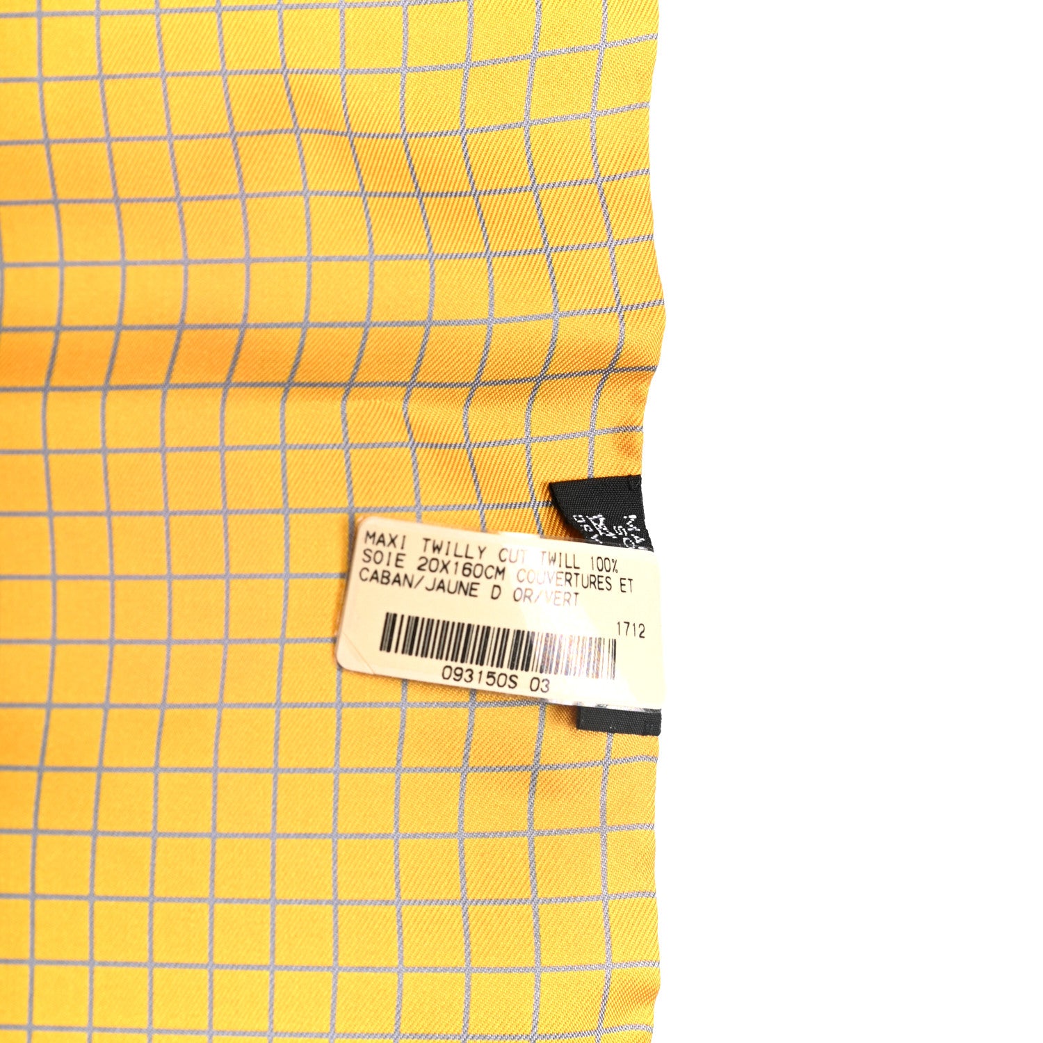 Hermes Silk Couvertures Et Caban Maxi Twilly Cut Jaune D'Or Vert 2 of 4