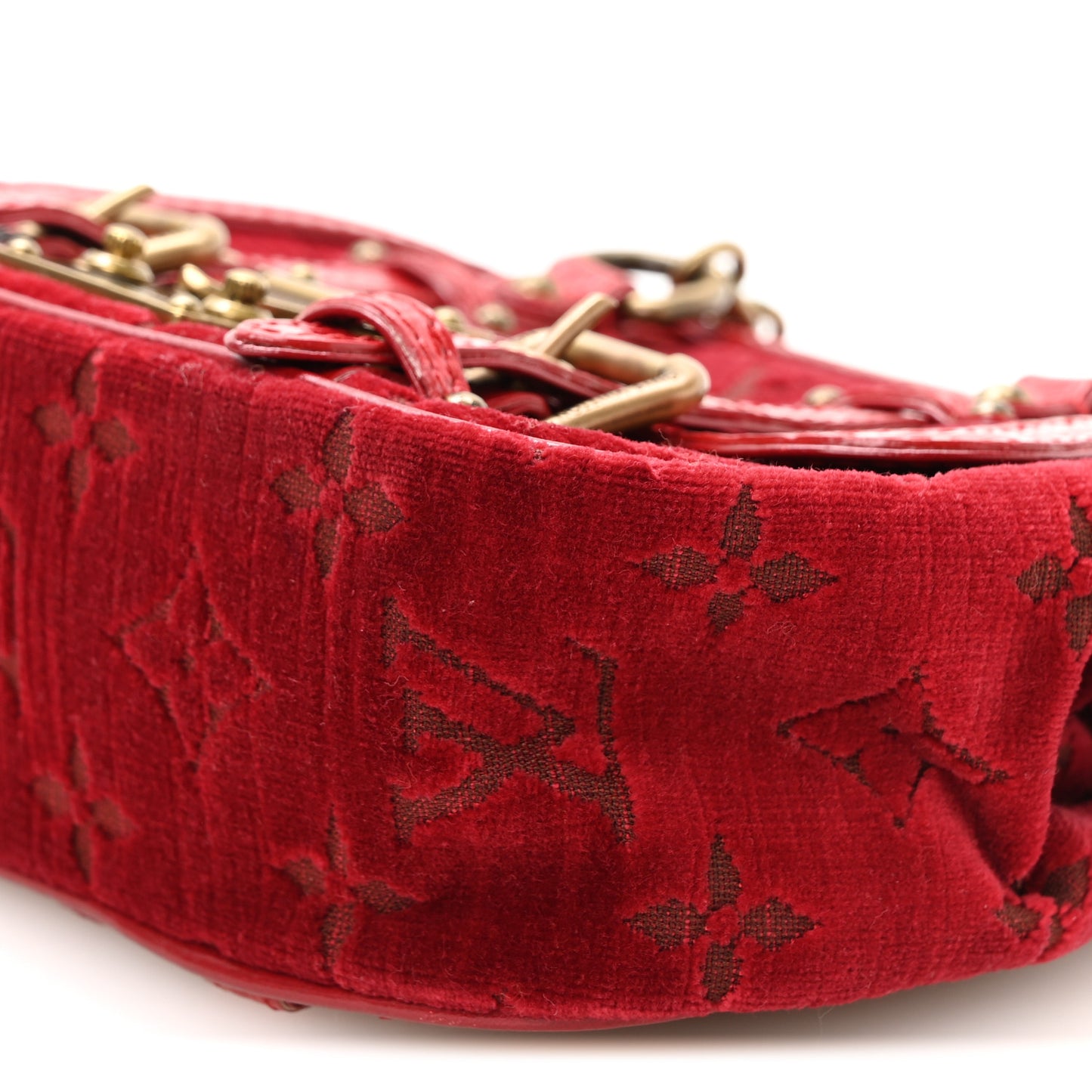 Monogram Velours Alligator Gracie PM Rouge