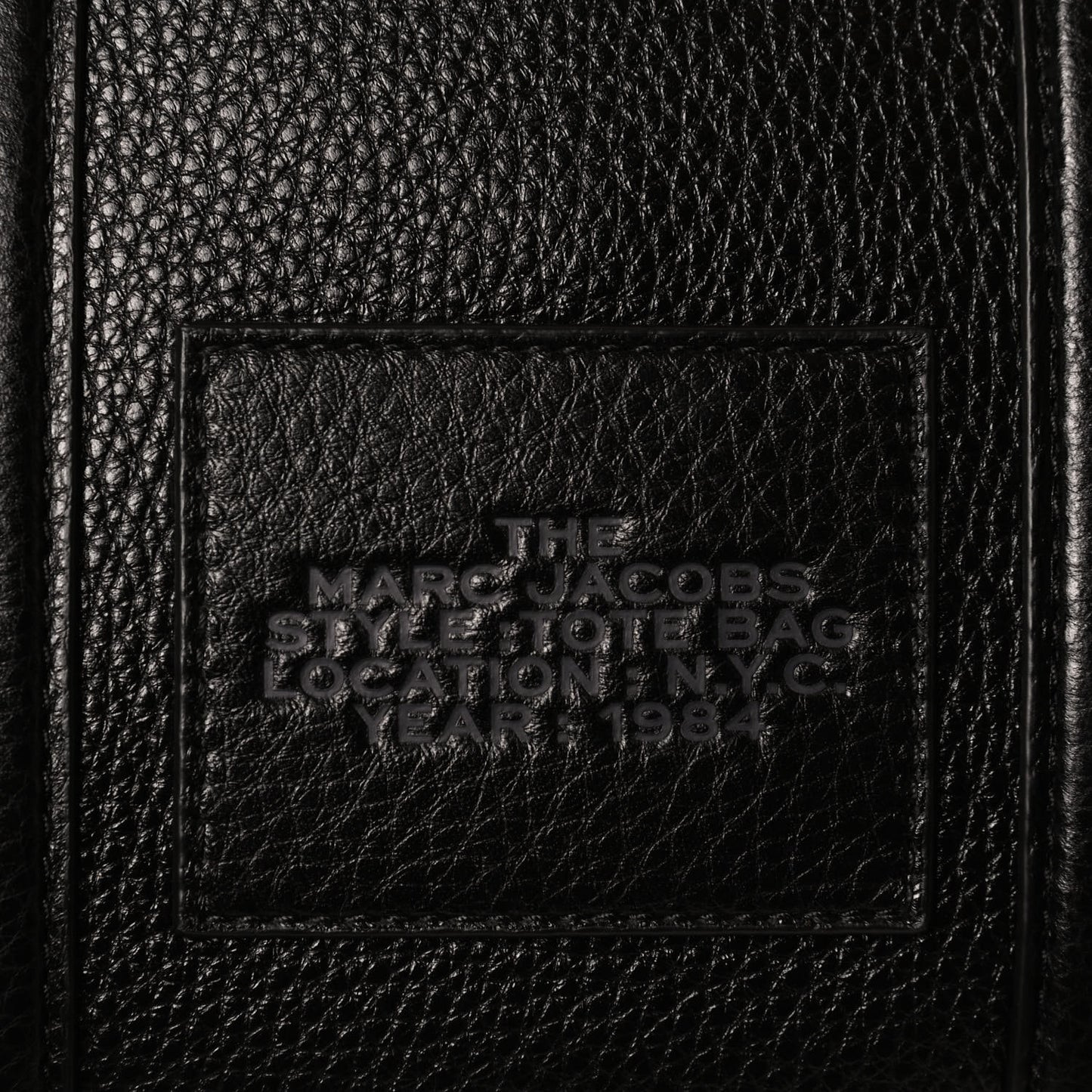 Grained Calfskin Small The Tote Bag Black