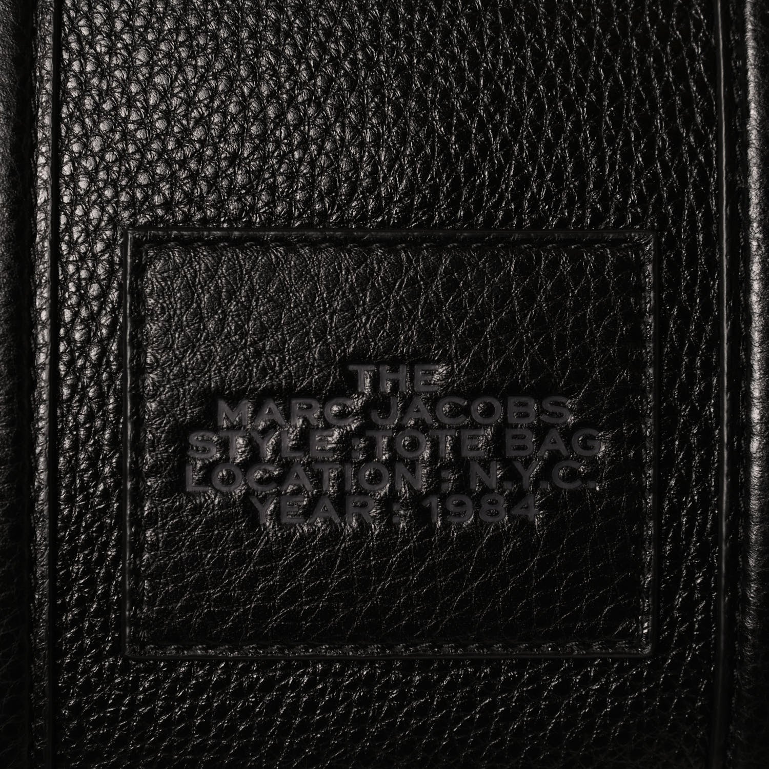 Marc Jacobs Grained Calfskin Small The Tote Bag Black 13 of 14