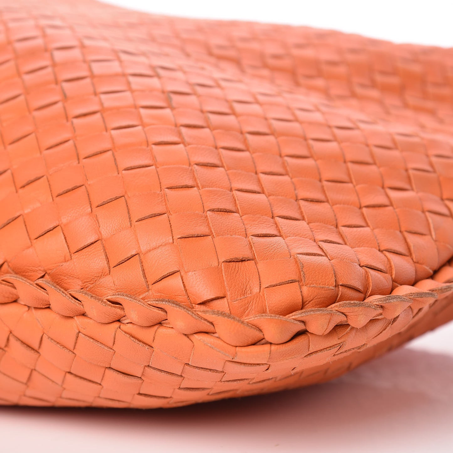 Nappa Intrecciato Large Veneta Hobo Orange