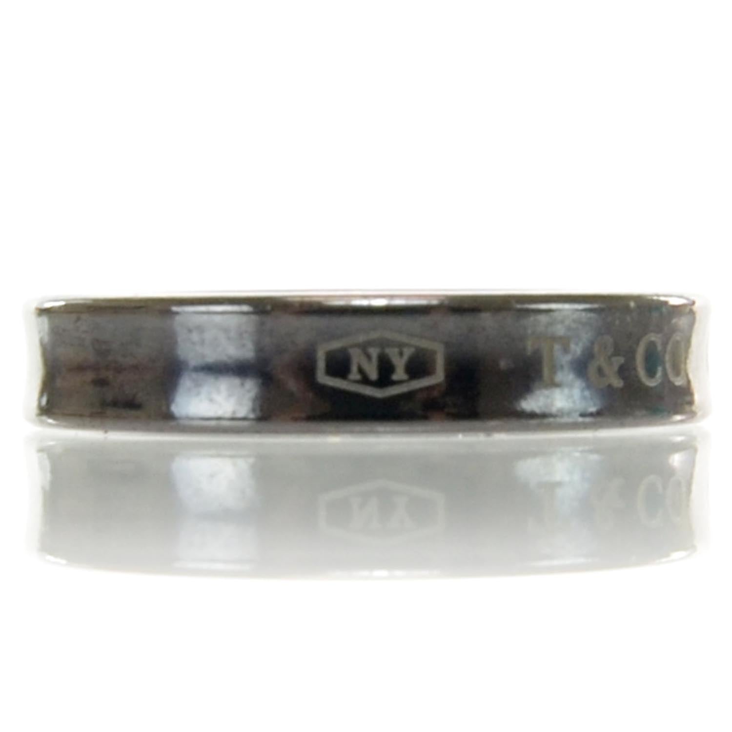 Tiffany Titanium 1837 Narrow Ring 6.5 2 of 5