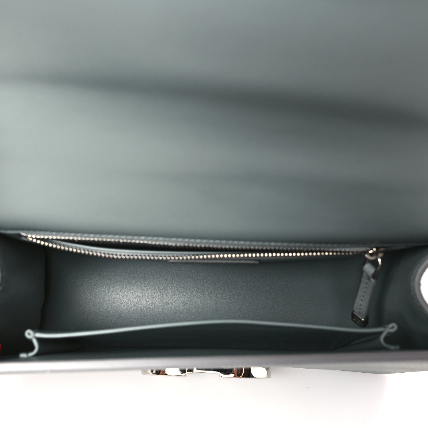 Christian Dior Grained Calfskin 30 Montaigne Chain Flap Bag Grey 5 of 10