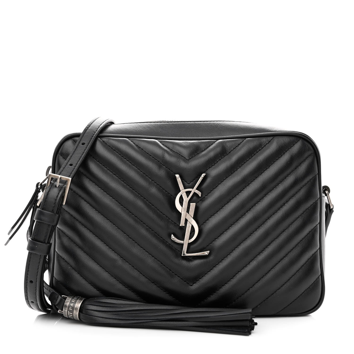 Saint Laurent Calfskin Matelasse Monogram Lou Camera Bag Black 1 of 13
