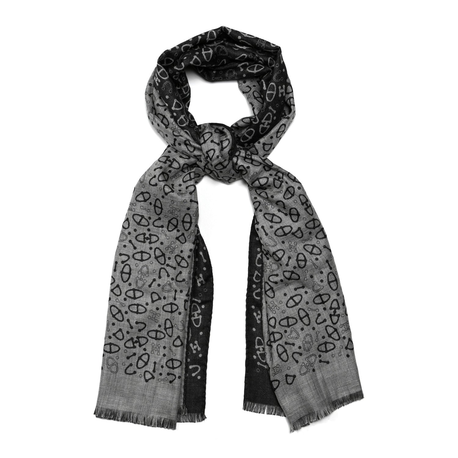Hermes Cashmere Silk Point A Point Muffler 1 of 3
