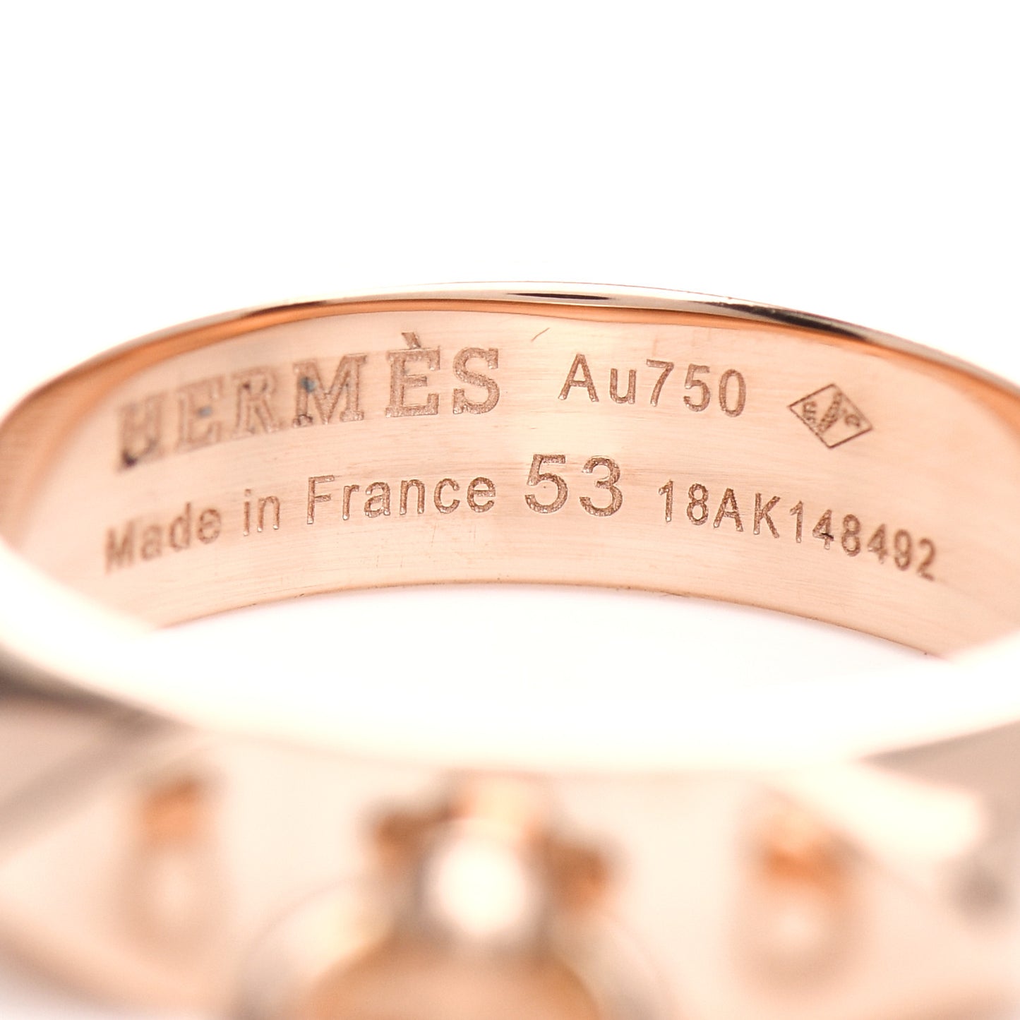 18K Rose Gold PM Collier De Chien Ring 53 6.25