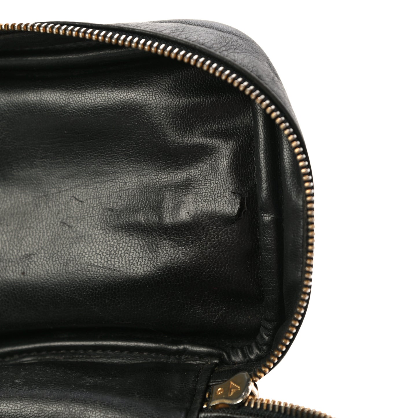Lambskin Vanity Cosmetic Case Black