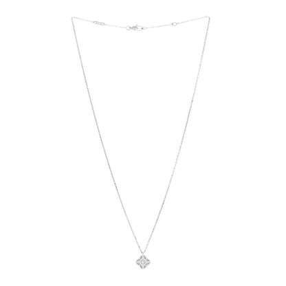 Van Cleef & Arpels 18K White Gold Diamond Sweet Alhambra Pendant Necklace 3 of 5