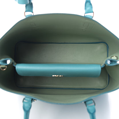 Prada Saffiano Cuir Medium Double Handle Tote Turchese Acquamarina 4 of 11