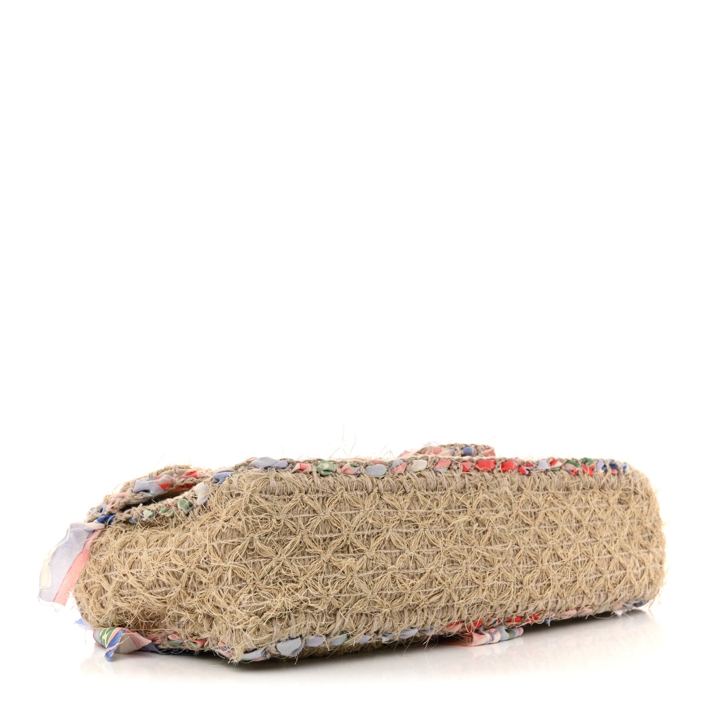 Raffia Woven CC Country Flap shoulder bag Natural