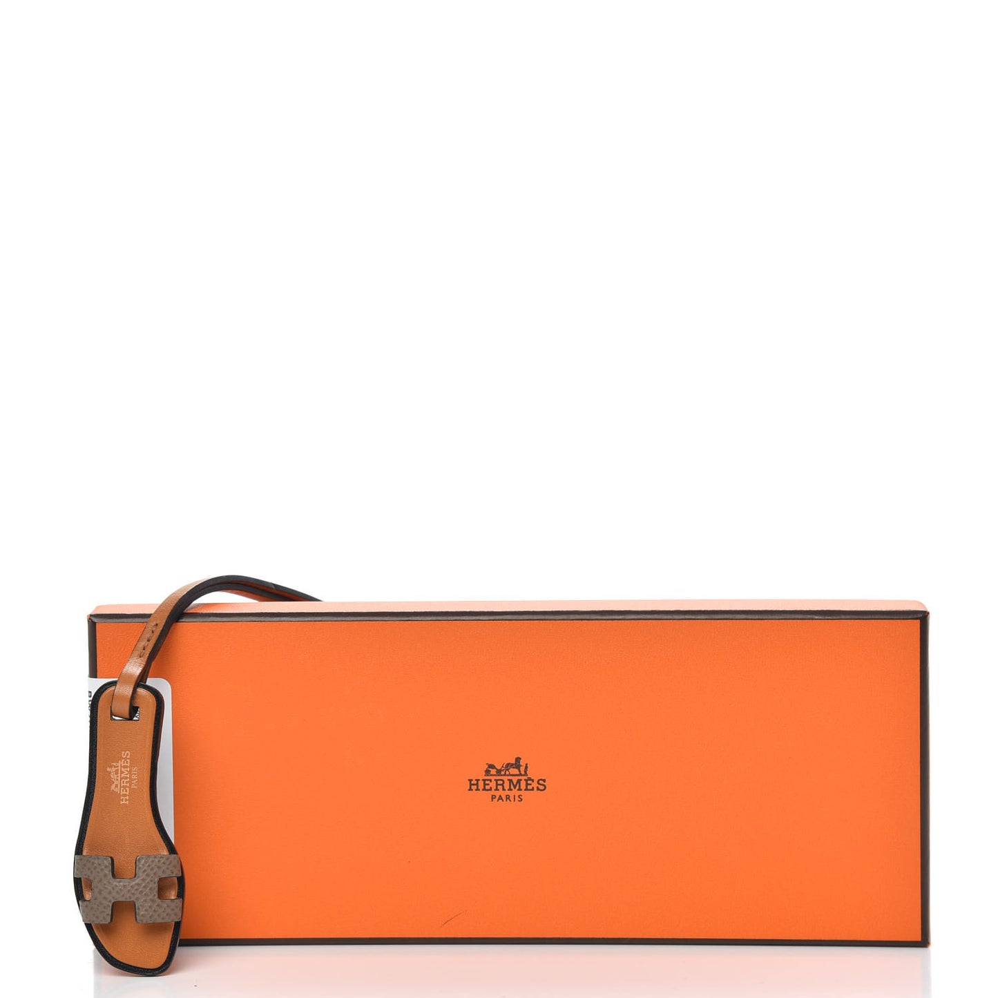 Epsom Butler Calfskin Hunter Oran Nano Bag Charm Etoupe