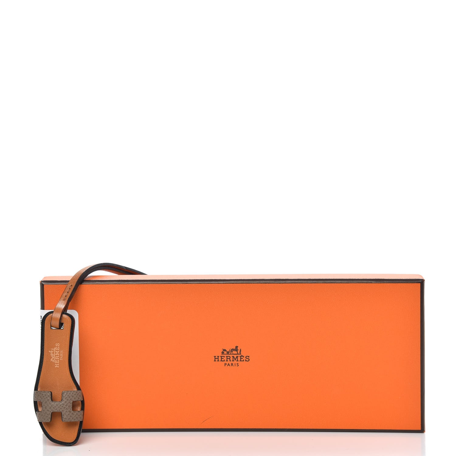 Hermes Epsom Butler Calfskin Hunter Oran Nano Bag Charm Etoupe 4 of 4