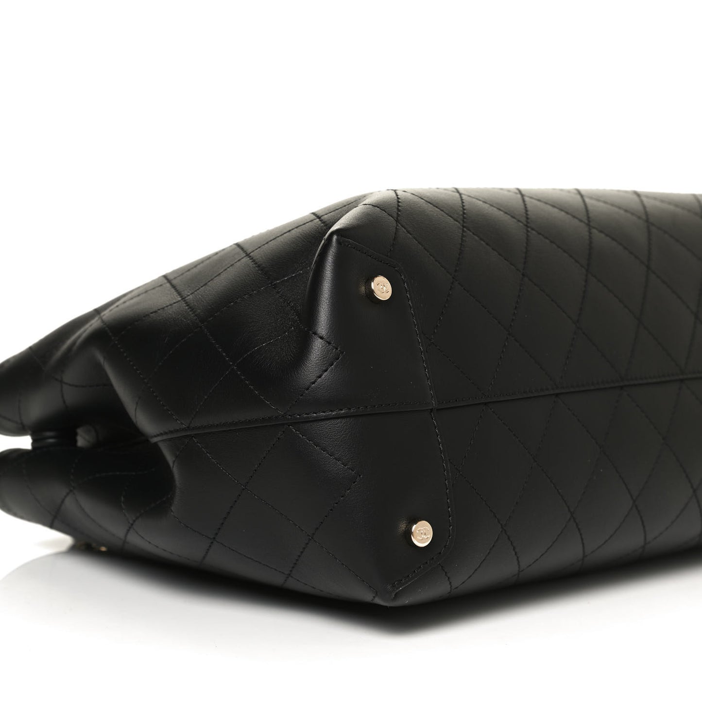 Calfskin Large Serial Shopper Tote Black
