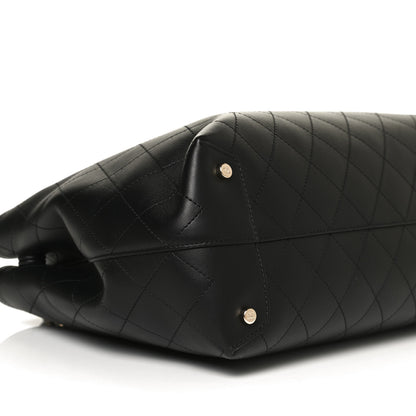 Chanel Calfskin Large Serial Shopper Tote Black 9 of 10