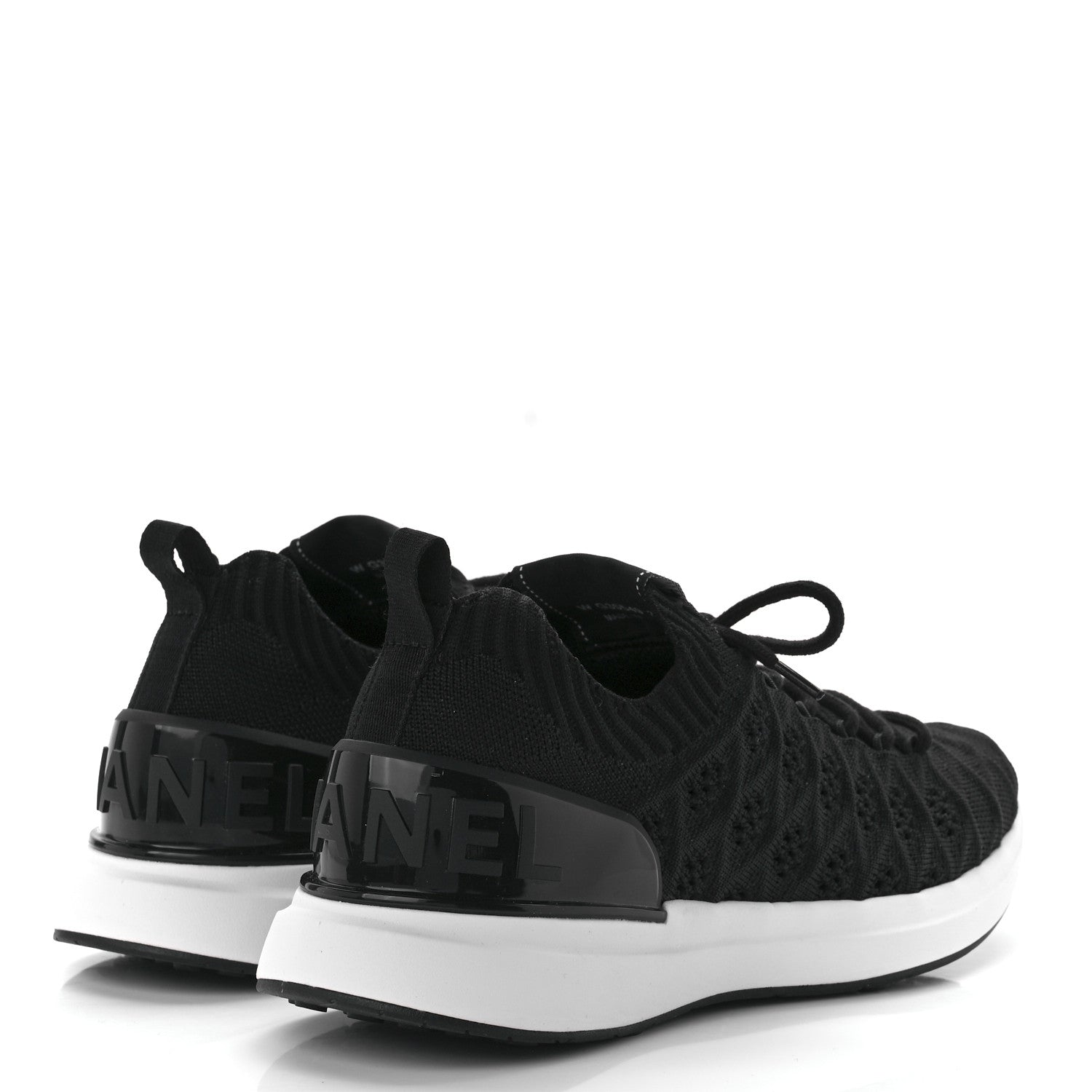 Chanel Fabric Logo Sneakers 39 Black 4 of 10