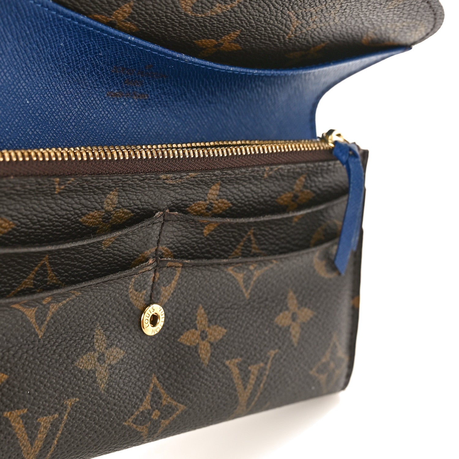 Louis Vuitton Monogram Emilie Wallet Blue 9 of 9