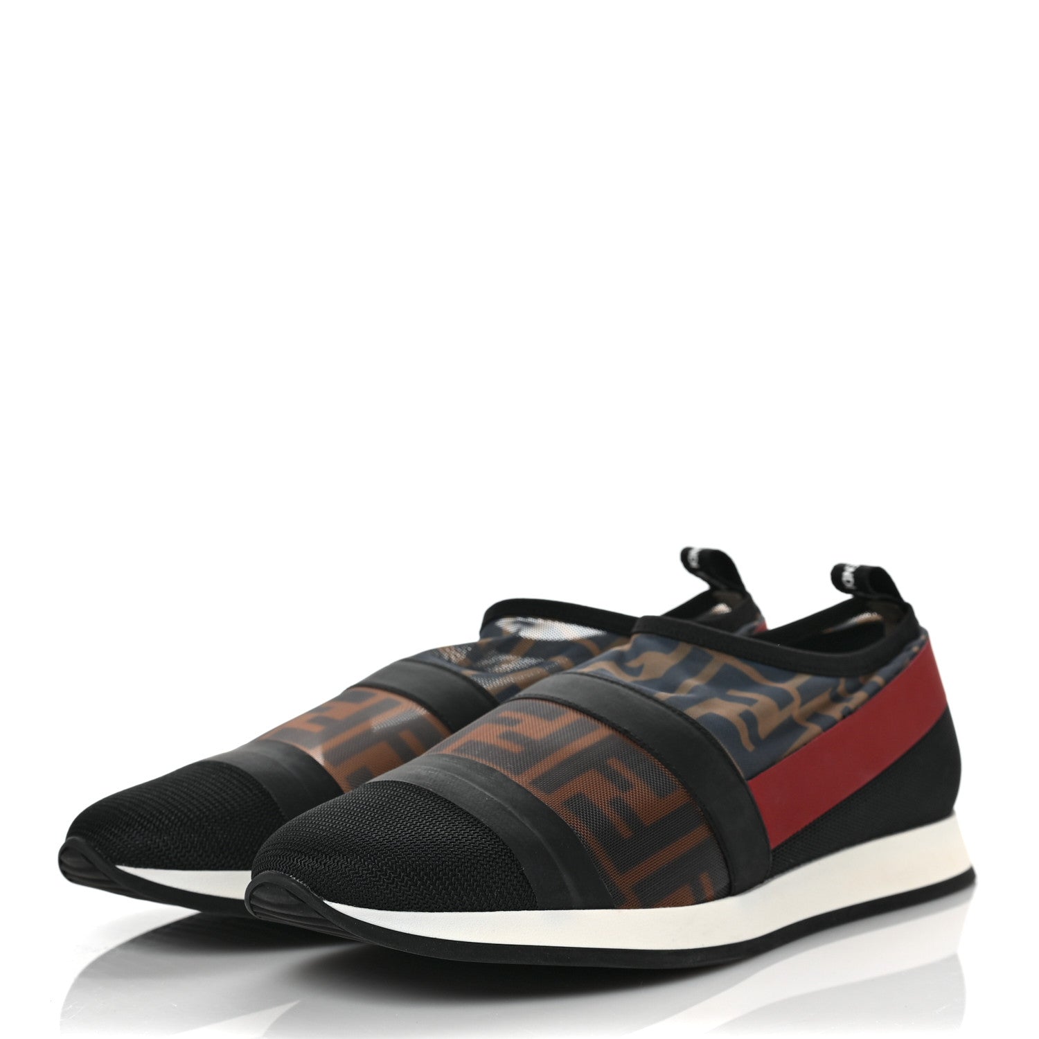 Fendi Technical Mesh FF Sneakers 39 Tobacco Red 3 of 8