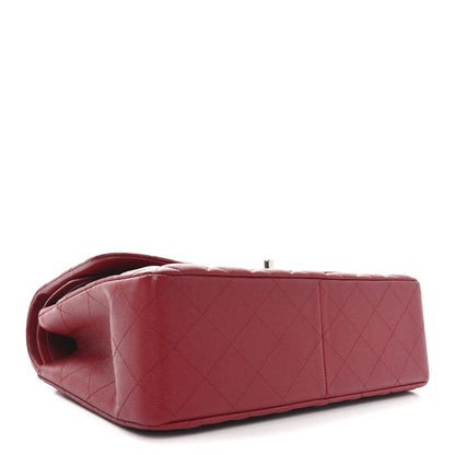 Chanel Caviar Quilted Jumbo Double Flap Dark Red 4 of 11